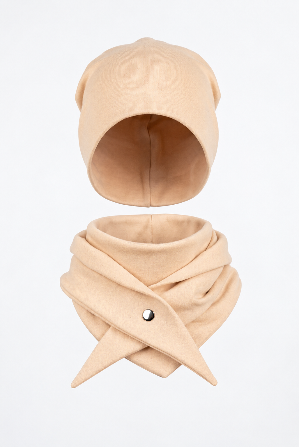 Kinder Mützen &  Schal - Set Beige